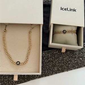 Gold Bracelet and Necklace Set